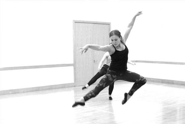 Anna leaping in our Adult Ballet Class